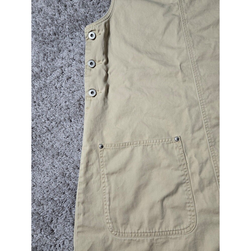 Vintage Express Jumper Romper Dress Pale Yellow 100% Cotton Women's Medium - Picture 3 of 4